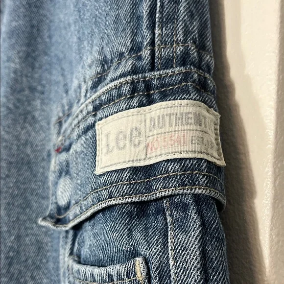 VINTAGE Lee Denim Cargo Pants - Picture 3 of 11